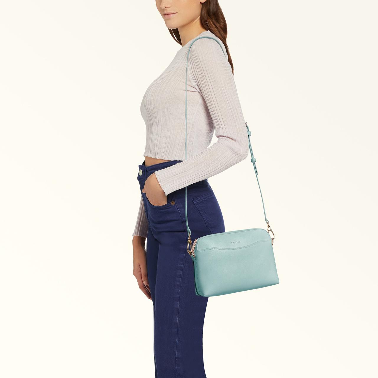Жіноча шкіряна сумка кроссбоді Furla 1159844515 Бірюзовий, фото 1