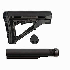 Приклад для M16/M4/AR15 Magpul Буферна труба DLG + Стопорна гайка Чорний
