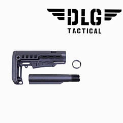 Приклад Compact M16/M4/AR15 DLG + Стопорна гайка (розбірний приклад ) Чорний