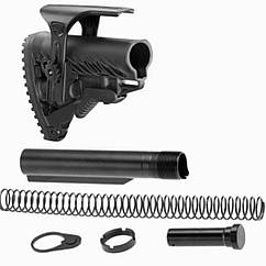 Приклад для M16/M4/AR15 FAB Defense + Комплект буфера Чорний