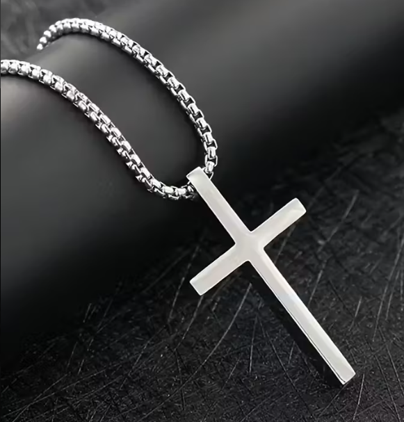 Кулон "Хрест" Сріблястий