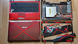 РОЗБИРАННЯ ASUS K53 (Клавіатура Корпус Поддон Шлейф DVD Камера Кнопка Карман)