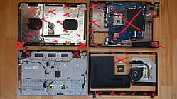 РОЗБИРАННЯ Samsung NP300 E5A (Топкейс Сервісна кришка Камера Кулер USB USB WiFi Динаміки Шлейф W-Fi DVD)