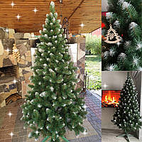 Снігова Королева 1.50 м з білими кінчиками ялинка штучна новорічна