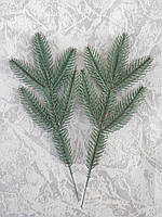 Гілка ялинки лита блакитна №4. Штучна хвоя. Литі гілочки ялини. Ялинкові гілочки.