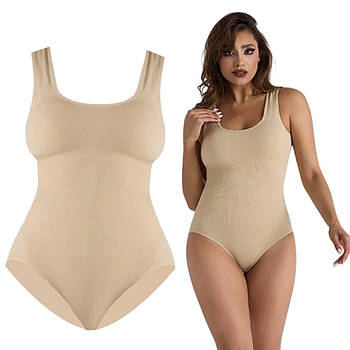 Коригувальний боді з утяжкою, XL/XXL, Бежевий / Коригувальна білизна / Стягувальний боді
