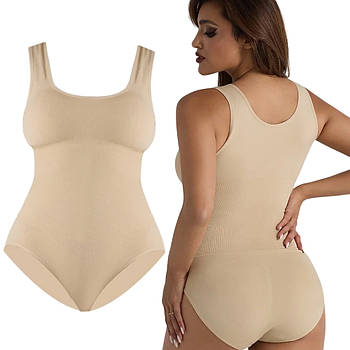 Коригувальне боді з утяжкою, 5XL, Бежевий / Коригувальна білизна / Стягувальний боді