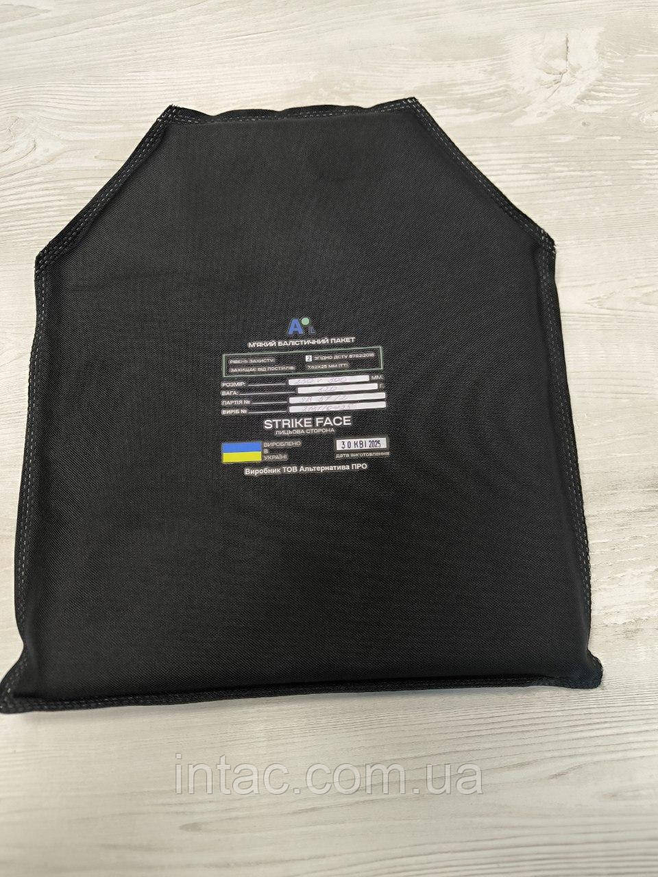 Легкий м'який бронепакет із НВМПЕ 250*300 2-й клас захисту AL — 3575862, фото 1