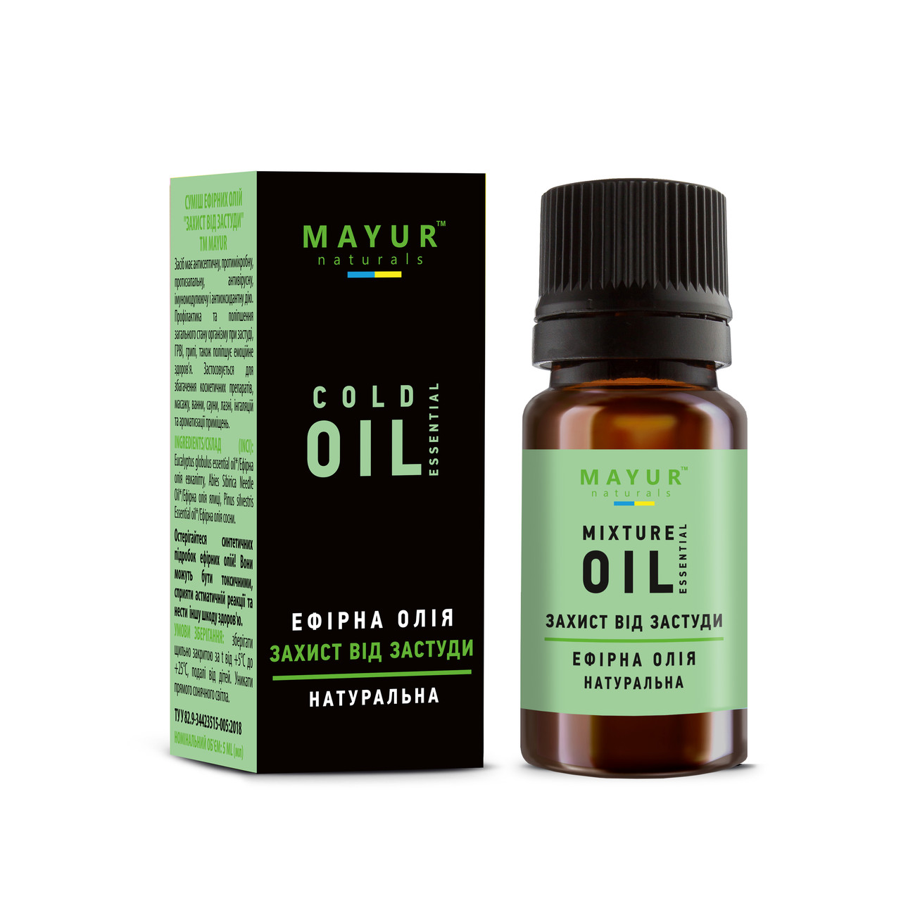 Суміш ефірних олій "Захист від застуди" TM Mayur 10 мл