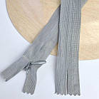 Потаємна блискавка 25см Китай нейлонова основа колір сірий