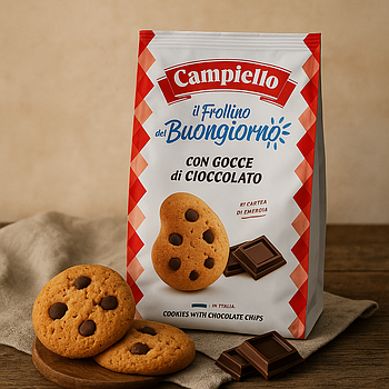 Печиво Campiello il Frollino del Buongiorno con Gocce di Cioccolato  350 гр. Італія