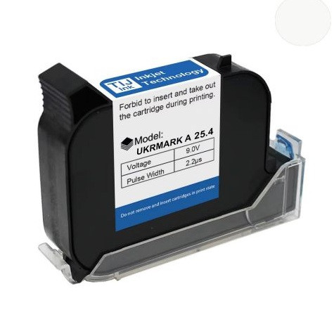 Білий швидкосохнучий картридж UKRMARK тип A 25.4 мм із чорнилами підвищеної адгезії, фото 1