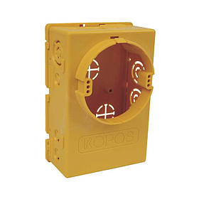 Копос Коробка універсальна з великим внутрішнім обємом ПВХ; Жовта; O73,90х132х57мм KUH 1/L_NA