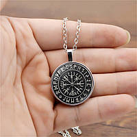 Амулет Вегвизир рунический компас. Рунический кулон Вегвизир на цепочке 45 см