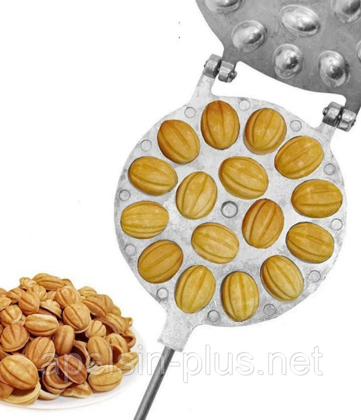 Форма для випікання печива Горішки під начинку на 16 комірок, фото 1