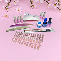 Стартовий набір для манікюру з міні-лампою та гель-лаками Toki Toki