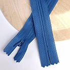 Потаємна блискавка 25см Китай нейлонова основа колір синій