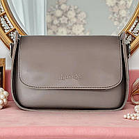 Маленький жіночий клатч сумка крос боді через плече димчата з екошкіри з плечовим ременем