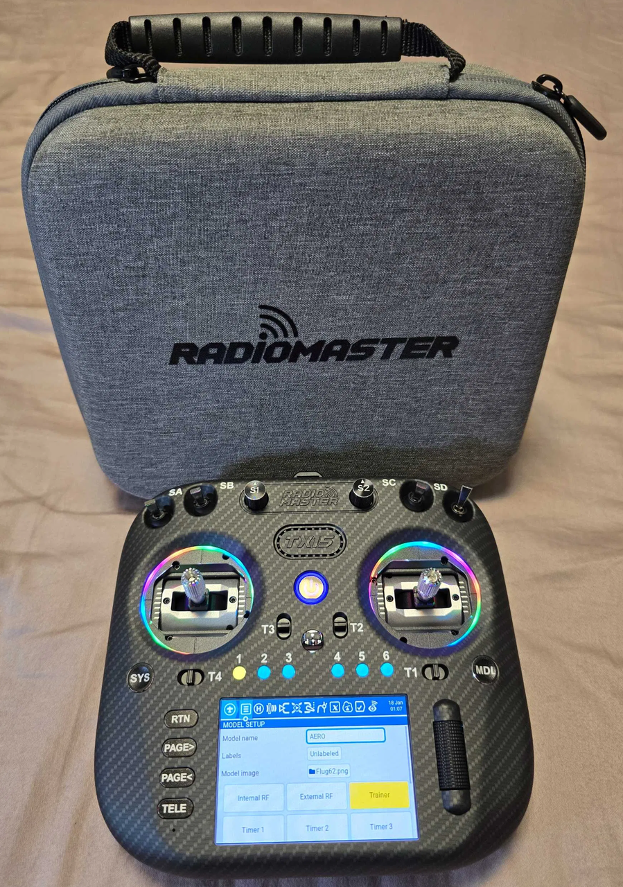 Апаратура керування Radiomaster TX15 Max Black алюмінієві підвіси AG02 Пульт + Чохол НОВИНКА 2025, фото 1