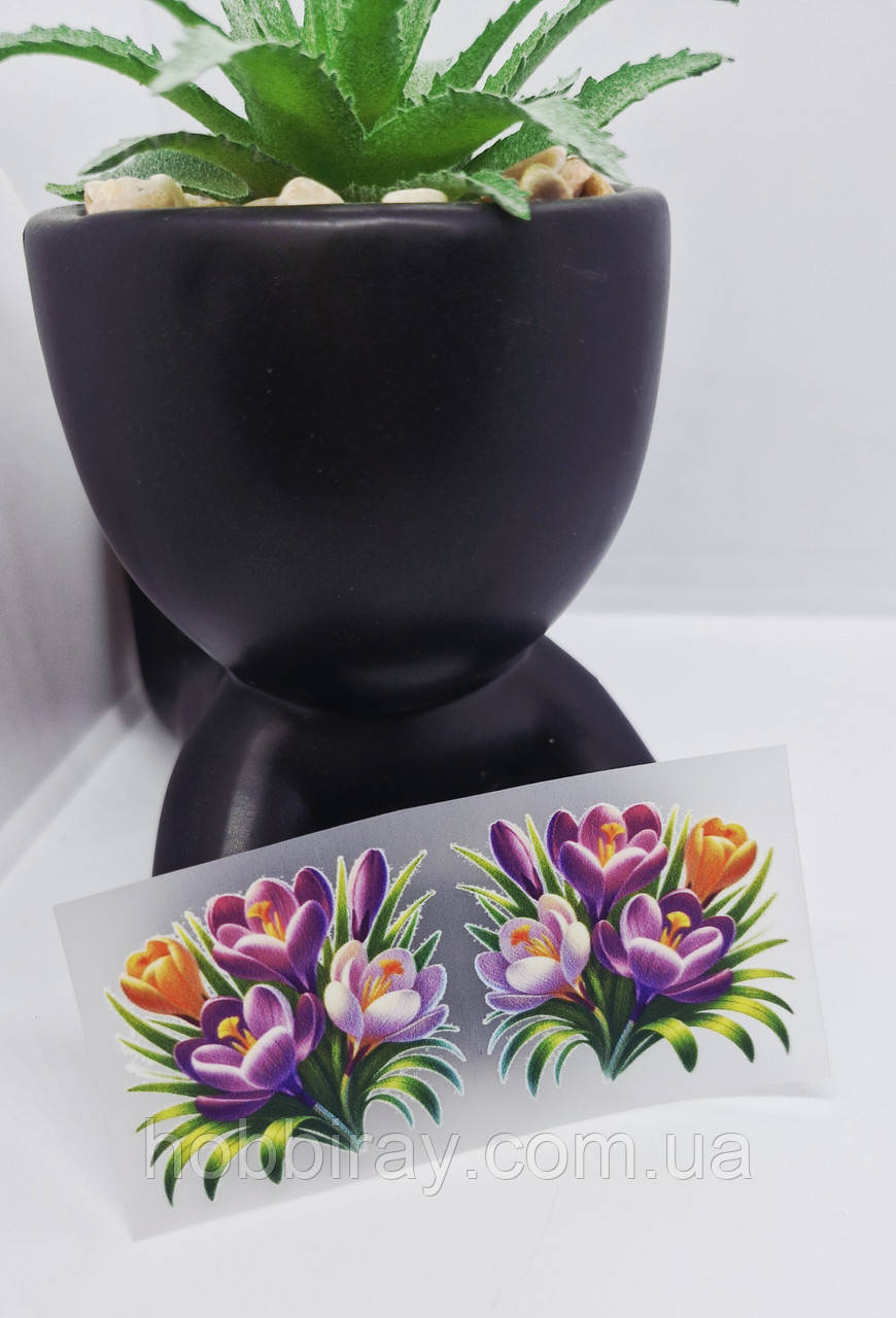 Термо наліпки для переносу на стрічки. 2шт. Розмір 3,5*3,3см., фото 1