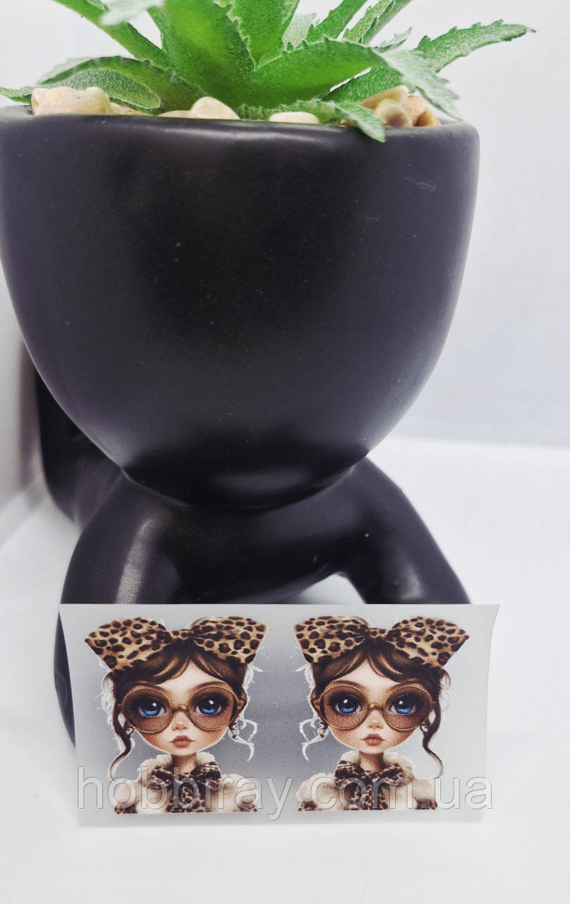 Термо наліпки для переносу на стрічки.  2шт.  Розмір 2,5*3,3см., фото 1