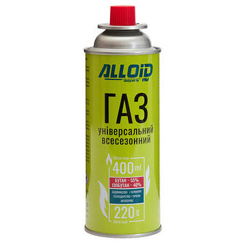 Газовий балон (картридж) 220 г Alloid ALG220