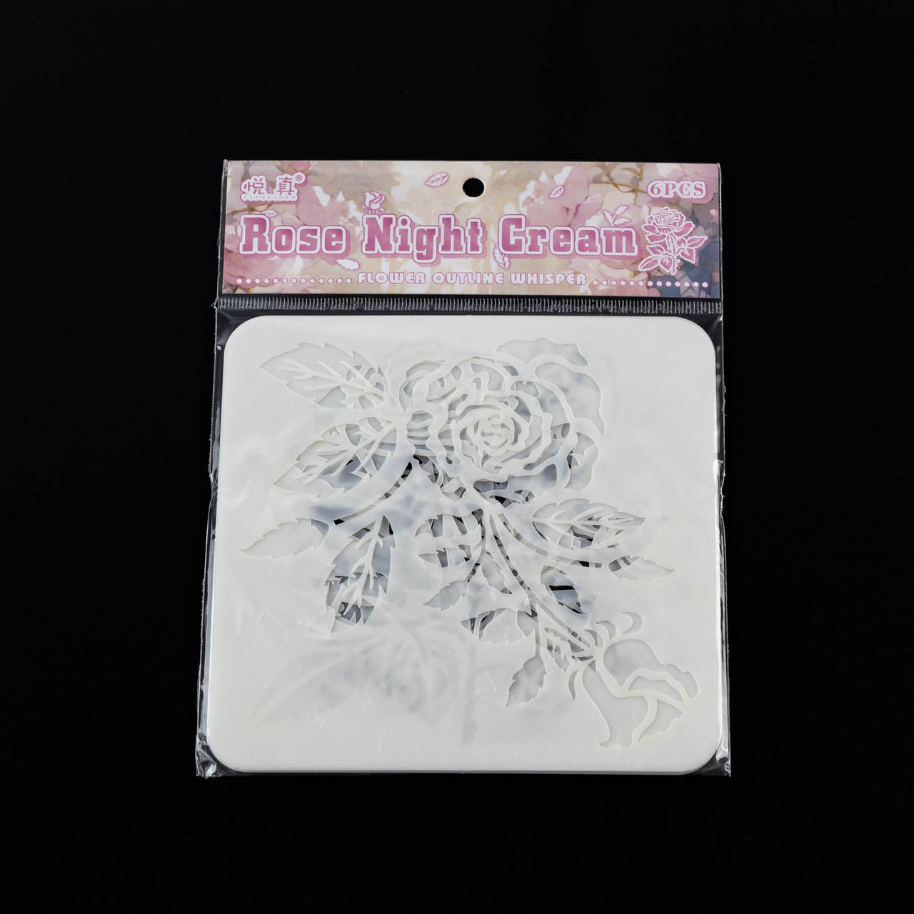 Набір трафаретів для скрапбукінгу Рози 6 шт TRF042, фото 1