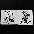 Набір трафаретів для скрапбукінгу Весняні квіти 6 шт TRF043, фото 2