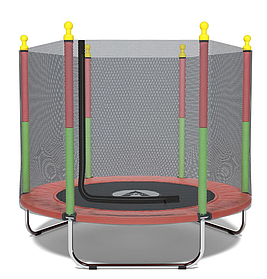 Батут манеж дитячий з сіткою Atleto 160 см червоний KRB10