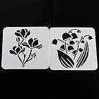 Набір трафаретів для скрапбукінгу Весняні квіти 6 шт TRF043, фото 3