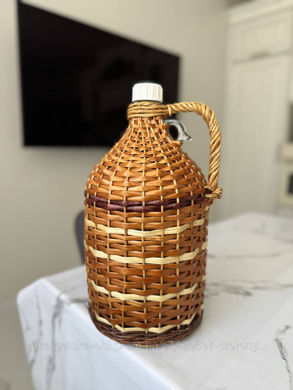 Плетений бутиль для вина. Обʼємом 5л, фото 1