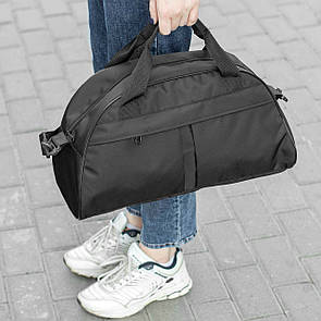 Жіноча спортивна сумка Deza Black для фітнесу і тренувань на 17 л Оксфорд