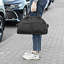 Жіноча спортивна сумка Deza Black для фітнесу і тренувань на 17 л Оксфорд, фото 8