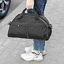 Жіноча спортивна сумка Deza Black для фітнесу і тренувань на 17 л Оксфорд, фото 4