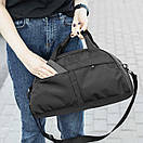 Жіноча спортивна сумка Deza Black для фітнесу і тренувань на 17 л Оксфорд, фото 6