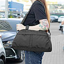 Жіноча спортивна сумка Deza Black для фітнесу і тренувань на 17 л Оксфорд, фото 7