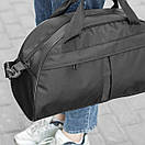 Жіноча спортивна сумка Deza Black для фітнесу і тренувань на 17 л Оксфорд, фото 2