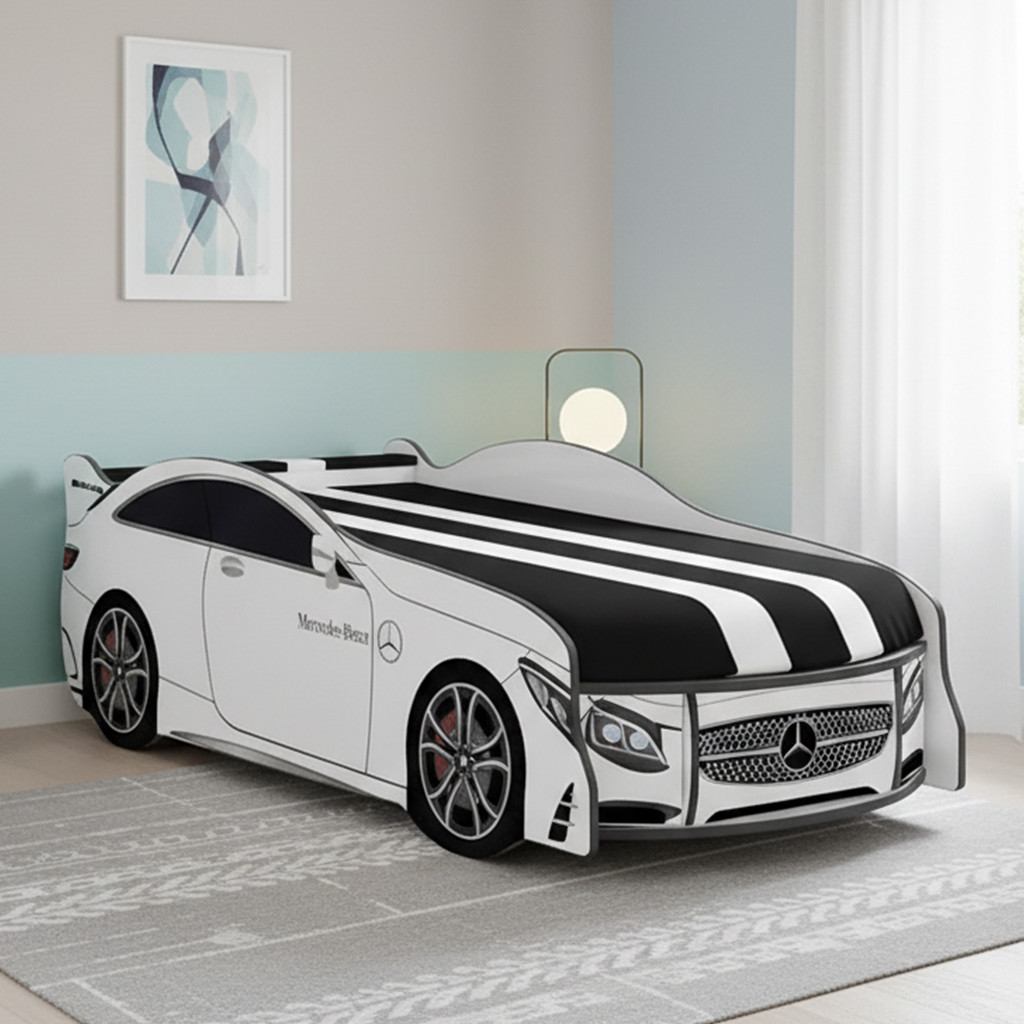 Ліжко машина МЕРСЕДЕС СПЕЙС SPACE 1800х800 КОМПЛЕКТ з матрацом, фото 1