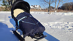 Санки Rasper 01 7 в 1 конверт (овчина) + муфта (Польща)