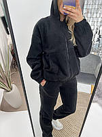 Дуже теплий і затишний флісовый спортивний костюм, чорного кольору, відмінної якості. 46-48