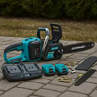 Акумуляторна ланцюгова пила GRAND АПЦ-40А/16-8 2 АКБ Пила ланцюгова безщіткова акумуляторна li-ion Пила для саду