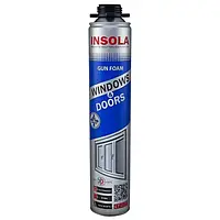 Монтажна піна INSOLA Windows & Doors 750 мл — професійна поліуретанова піна для вікон і дверей, всесезонна