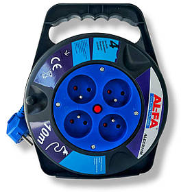 ALFA подовжувач електричний 10 м. 4 розетки ALECR10M 3х1.0мм.2