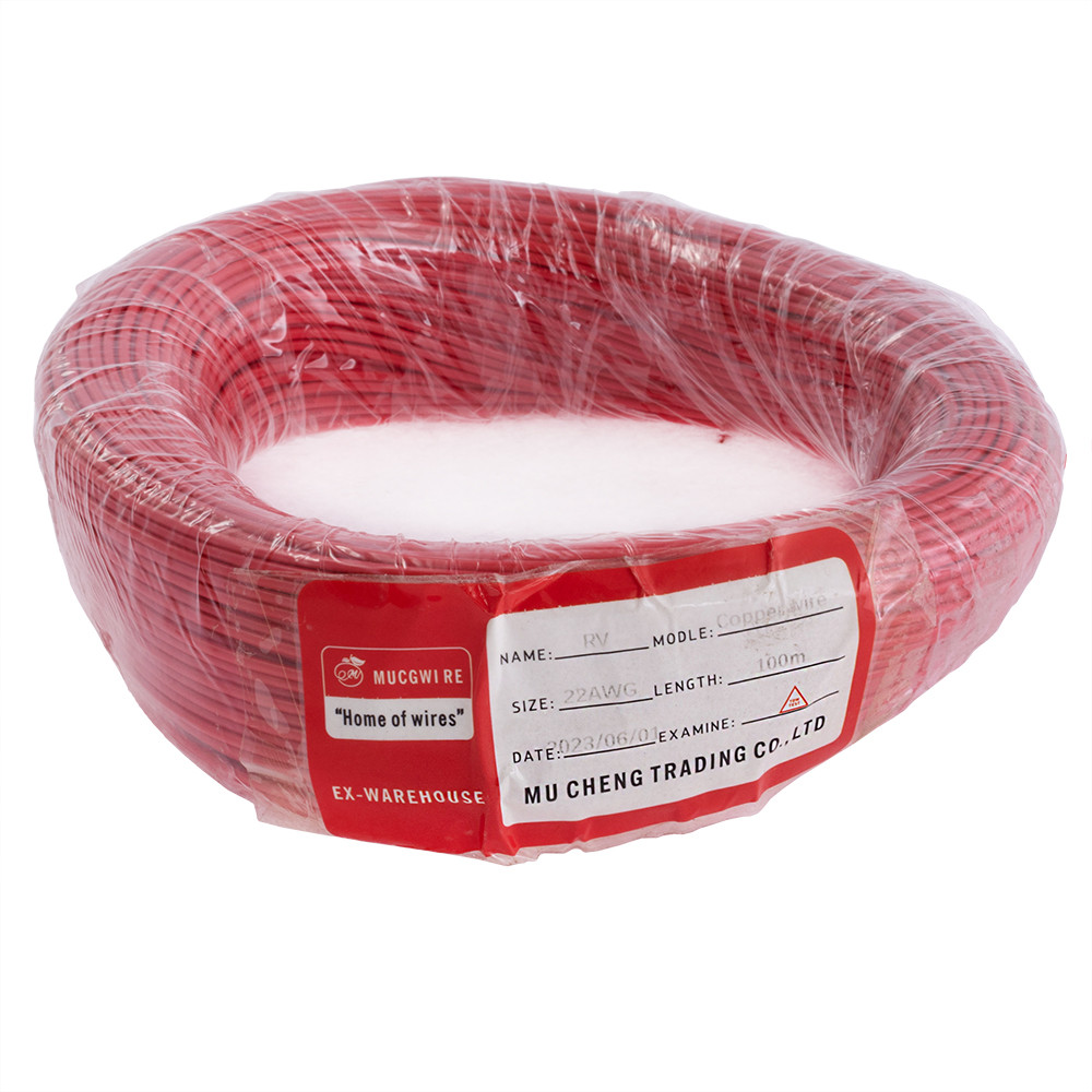 Провід багатожильний 0.3mm² (22AWG/16xD0.15мм, мідь, PVC), червоний, 1м