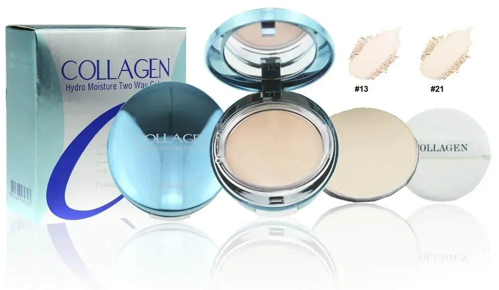 Зволожуюча колагенова пудра зі змінним блоком Enough Collagen Hydro Moisture Two Way Cake # 21, фото 1