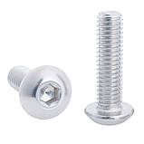 Гвинт ISO7380 M3*6 із напівкруглою головкою та внутрішнім шестигранником, нержавіюча сталь 304, фото 2