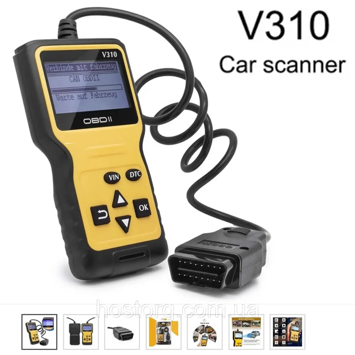 OBD2/EOBD зчитувач помилок і несправностей двигуна автомобіля діагностичний сканер для авто V310