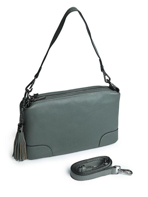 Жіноча шкіряна сумка  8626 Green.Купити жіночі сумки гуртом і в роздріб із натуральної шкіри в Україні, фото 1