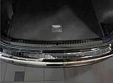 Захисна накладка на задній бампер для Audi Q3 2 2018+ (чорний карбон), фото 7