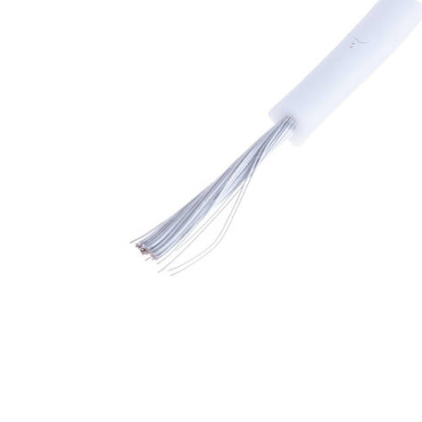 Силіконовий провід 22AWG (0.3mm² 60/0.08TS) білий, 1м, фото 1